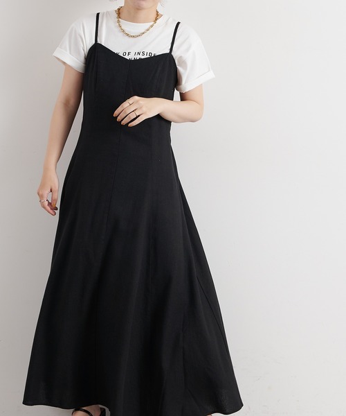 natural couture（ナチュラルクチュール）の「【WEB限定】リネン混バックリボン大人ワンピース（ワンピース・レディース・ブラック/ベージュ/レッド系その他/ライトベージュ・MEDIUM/LARGE）」の22枚目の写真