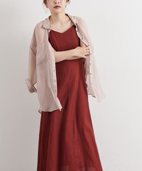 natural couture（ナチュラルクチュール）の「【WEB限定】リネン混バックリボン大人ワンピース（ワンピース・レディース・ブラック/ベージュ/レッド系その他/ライトベージュ・MEDIUM/LARGE）」の20枚目の写真