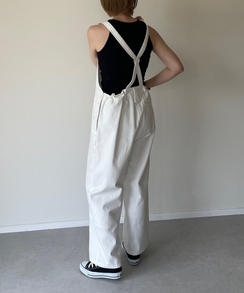 y/m by misato（イムバイミサト）の「カットリブアメスリタンクトップ（タンクトップ・レディース・ブラック/ベージュ/オフホワイト・FREE）」の10枚目の写真