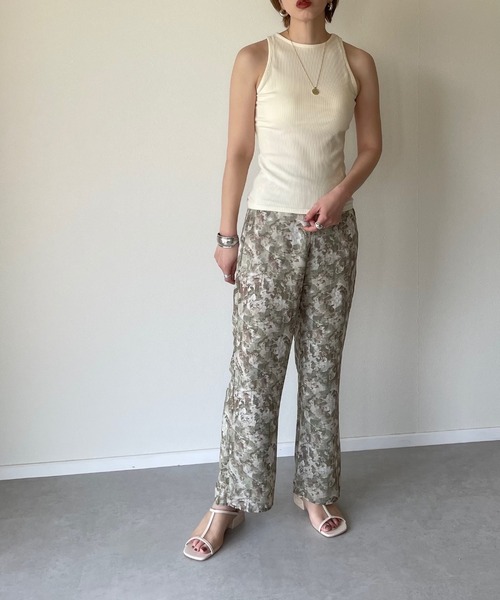 y/m by misato（イムバイミサト）の「カットリブアメスリタンクトップ（タンクトップ・レディース・ブラック/ベージュ/オフホワイト・FREE）」の12枚目の写真