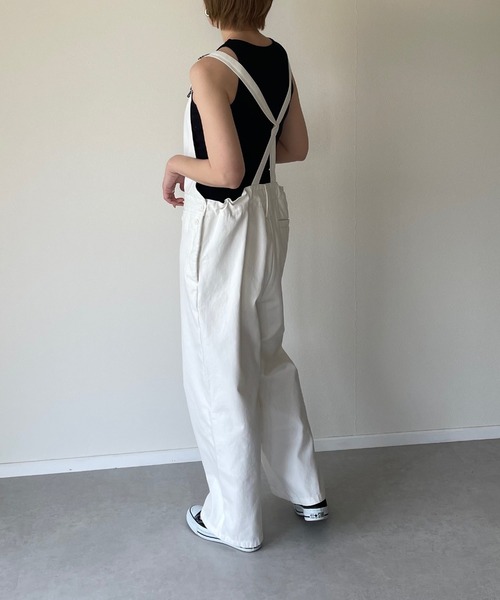 y/m by misato（イムバイミサト）の「カットリブアメスリタンクトップ（タンクトップ・レディース・ブラック/ベージュ/オフホワイト・FREE）」の17枚目の写真