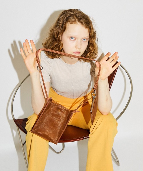 PUBLIC TOKYO（パブリックトウキョウ）の「メッシュ2WAYサコッシュバッグ（ショルダーバッグ・レディース・ブラウン/ピンク/ブラック・FREE）」の5枚目の写真