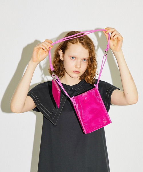 PUBLIC TOKYO（パブリックトウキョウ）の「メッシュ2WAYサコッシュバッグ（ショルダーバッグ・レディース・ブラウン/ピンク/ブラック・FREE）」の6枚目の写真