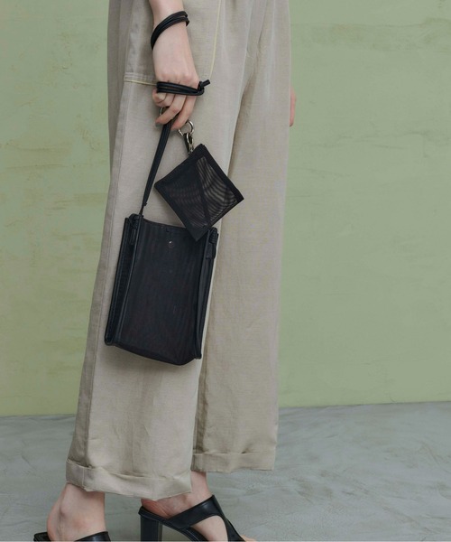 PUBLIC TOKYO（パブリックトウキョウ）の「メッシュ2WAYサコッシュバッグ（ショルダーバッグ・レディース・ブラウン/ピンク/ブラック・FREE）」の9枚目の写真