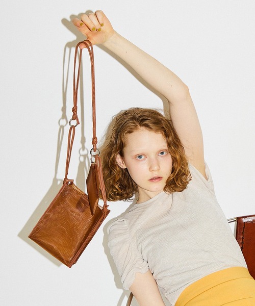 PUBLIC TOKYO（パブリックトウキョウ）の「メッシュ2WAYサコッシュバッグ（ショルダーバッグ・レディース・ブラウン/ピンク/ブラック・FREE）」の10枚目の写真