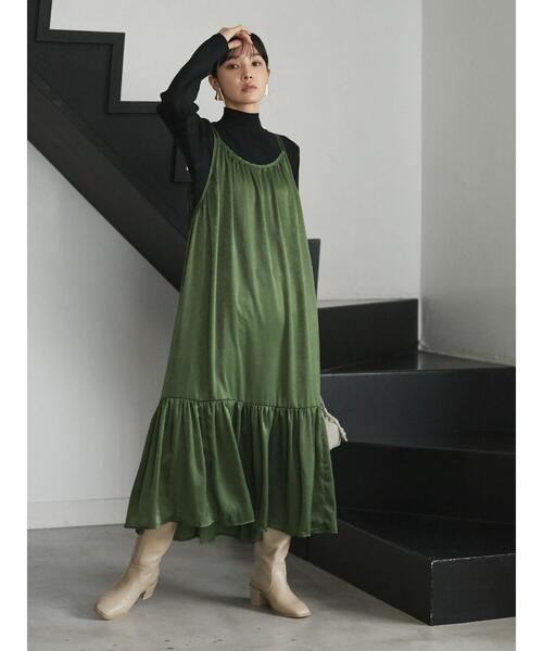 armonia(アルモニーア)の「armonia・ティアードキャミワンピース*(ワンピース・レディース・レッド/カーキ/マスタード・FREE)」の12枚目の写真