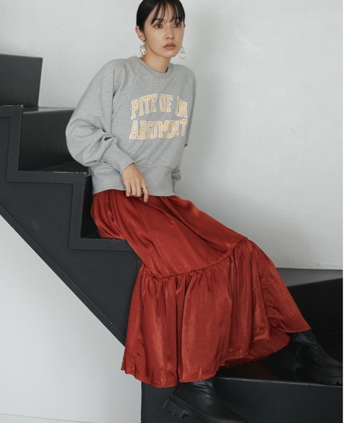 armonia(アルモニーア)の「armonia・ティアードキャミワンピース*(ワンピース・レディース・レッド/カーキ/マスタード・FREE)」の3枚目の写真