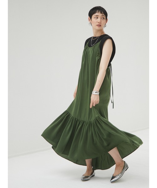 armonia(アルモニーア)の「armonia・ティアードキャミワンピース*(ワンピース・レディース・レッド/カーキ/マスタード・FREE)」の5枚目の写真