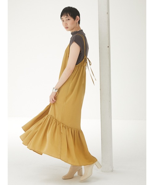 armonia(アルモニーア)の「armonia・ティアードキャミワンピース*(ワンピース・レディース・レッド/カーキ/マスタード・FREE)」の7枚目の写真
