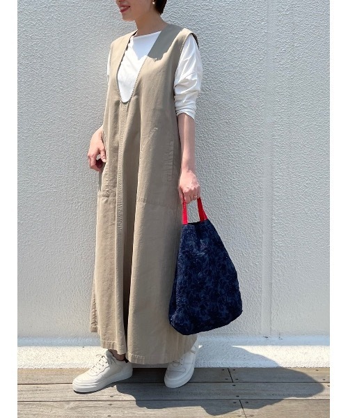 BEARDSLEY（ビアズリー）の「デニムジャンスカ（ワンピース・レディース・ベージュ/インディゴブルー・FREE）」の8枚目の写真