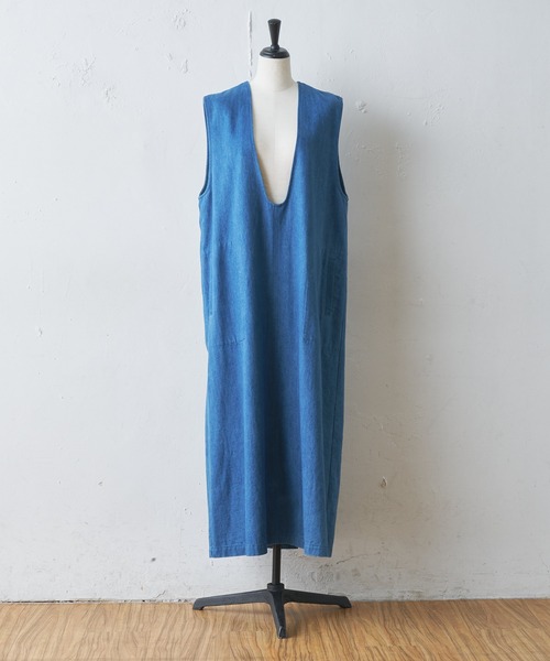 BEARDSLEY（ビアズリー）の「デニムジャンスカ（ワンピース・レディース・ベージュ/インディゴブルー・FREE）」の20枚目の写真