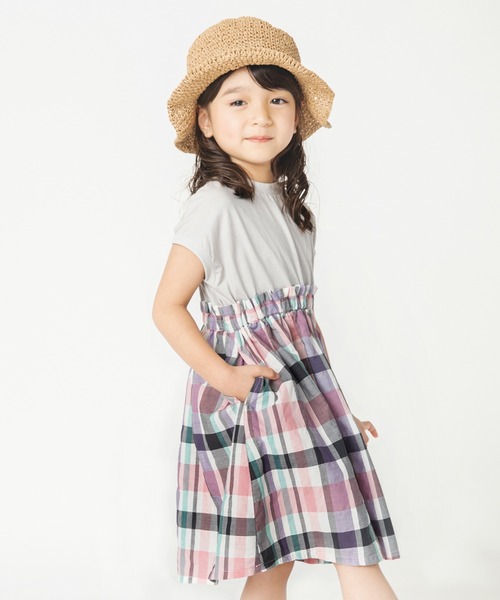 BRANSHES（ブランシェス）の「ドッキングワンピース（ワンピース・キッズ・ライトグレー/オフホワイト・90cm/110cm/100cm/120cm/130cm/140cm/150cm）」の12枚目の写真