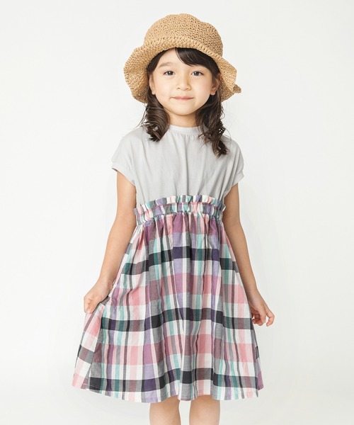 BRANSHES（ブランシェス）の「ドッキングワンピース（ワンピース・キッズ・ライトグレー/オフホワイト・90cm/110cm/100cm/120cm/130cm/140cm/150cm）」の11枚目の写真