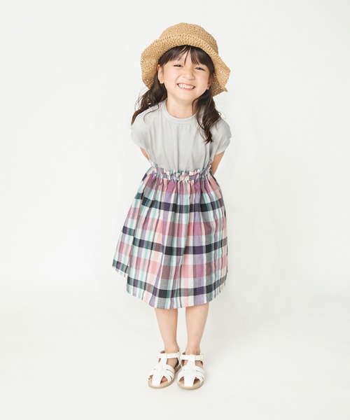 BRANSHES（ブランシェス）の「ドッキングワンピース（ワンピース・キッズ・ライトグレー/オフホワイト・90cm/110cm/100cm/120cm/130cm/140cm/150cm）」の15枚目の写真