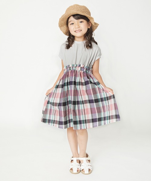 BRANSHES（ブランシェス）の「ドッキングワンピース（ワンピース・キッズ・ライトグレー/オフホワイト・90cm/110cm/100cm/120cm/130cm/140cm/150cm）」の14枚目の写真