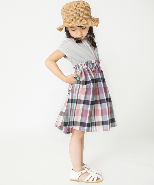 BRANSHES（ブランシェス）の「ドッキングワンピース（ワンピース・キッズ・ライトグレー/オフホワイト・90cm/110cm/100cm/120cm/130cm/140cm/150cm）」の16枚目の写真