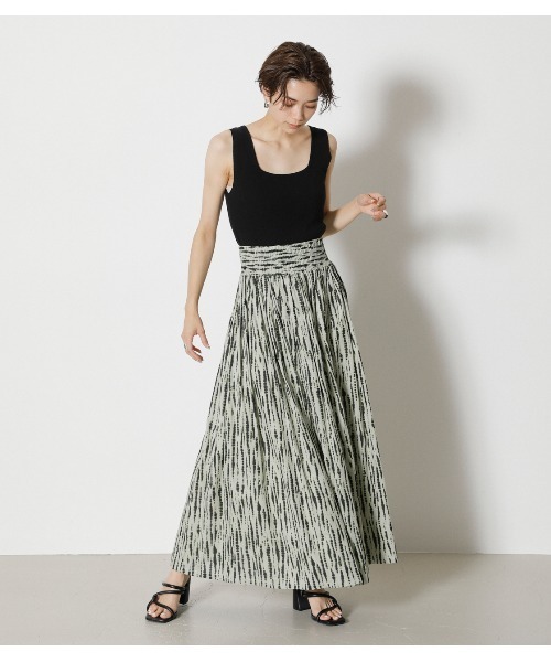 AZUL by moussy（アズールバイマウジー）の「RELAX GATHER SKIRT/リラックスギャザースカート（スカート・レディース・ターコイズブルー/ベージュ系その他/ブラウン/ベージュ/グリーン系その他2・MEDIUM/SMALL）」の15枚目の写真