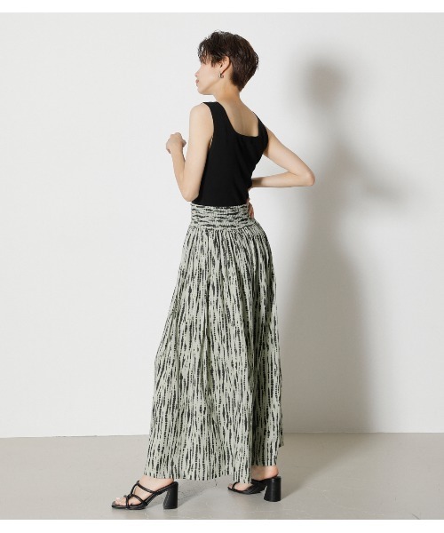 AZUL by moussy（アズールバイマウジー）の「RELAX GATHER SKIRT/リラックスギャザースカート（スカート・レディース・ターコイズブルー/ベージュ系その他/ブラウン/ベージュ/グリーン系その他2・MEDIUM/SMALL）」の16枚目の写真