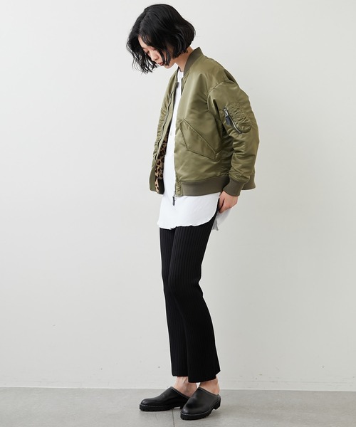 Whim Gazette(ウィムガゼット)の「オーガニックジャージープルオーバー(Tシャツ/カットソー・レディース・オフホワイト/チャコールグレー・FREE)」の4枚目の写真