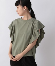 LOWRYS FARM | スラブソデフリルＳＳ　956915(Tシャツ/カットソー)