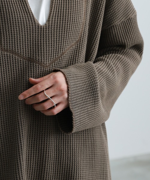 select MOCA（セレクトモカ）の「2021 AW ウェーブダブルリング（リング・レディース・シルバー/ゴールド・FREE）」の6枚目の写真