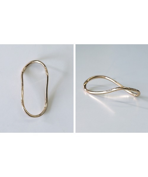 select MOCA（セレクトモカ）の「2021 AW ウェーブダブルリング（リング・レディース・シルバー/ゴールド・FREE）」の11枚目の写真