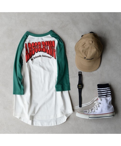 Life Support Products（ライフサポートプロダクツ）の「【コットンUSA】プリントラグランワンピース（90～150cm）（ワンピース・キッズ・レッド/ブルー/グリーン・90/100/110/120/130/140/150）」の7枚目の写真