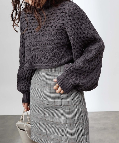 COLONY 2139(コロニートゥーワンスリーナイン)の「TR先染ミニスカート(セットアップ可)(スカート・レディース・ブラウン/グレー・FREE)」の15枚目の写真