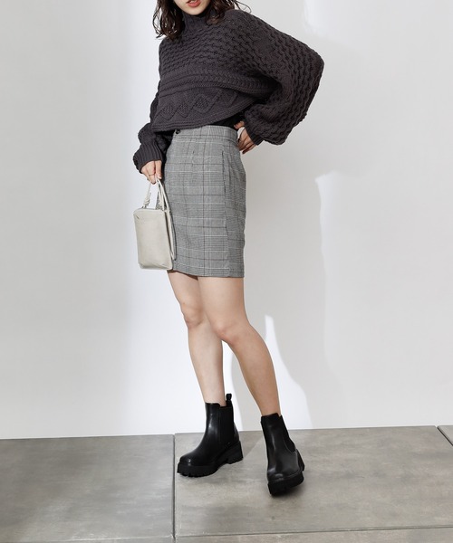 COLONY 2139(コロニートゥーワンスリーナイン)の「TR先染ミニスカート(セットアップ可)(スカート・レディース・ブラウン/グレー・FREE)」の21枚目の写真