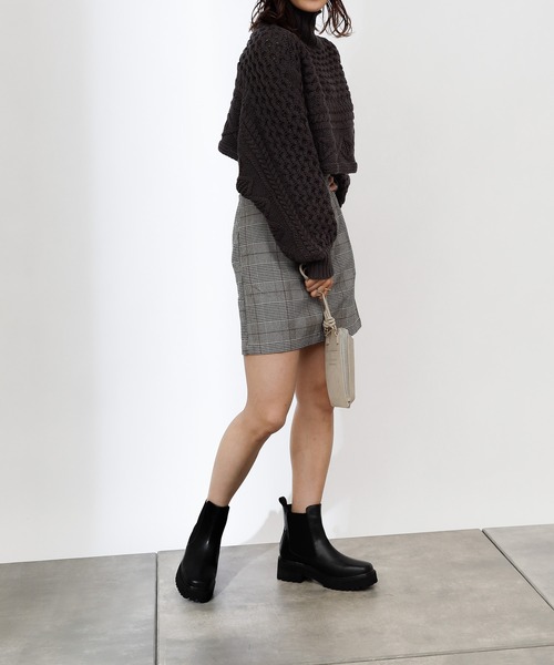 COLONY 2139(コロニートゥーワンスリーナイン)の「TR先染ミニスカート(セットアップ可)(スカート・レディース・ブラウン/グレー・FREE)」の18枚目の写真