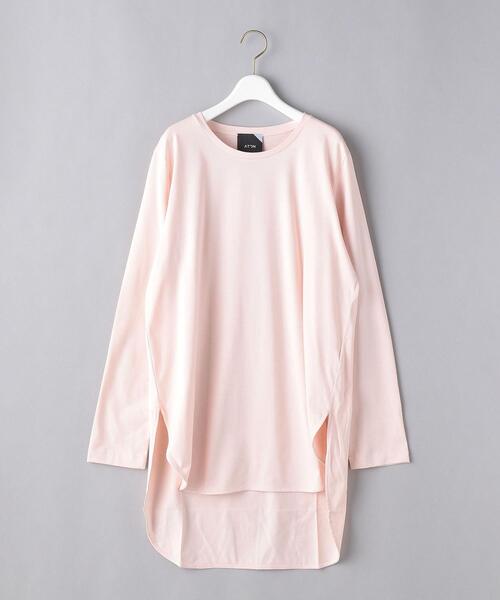 Tシャツ(長袖/七分) ATON - ATON ROUND HEM LONG SLEEVE ATON（エイトン）の「＜ATON（エイトン）＞ラウンドヘム ロング