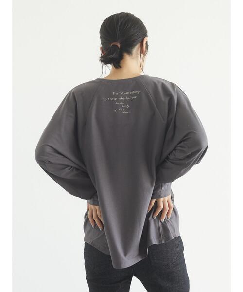RAY CASSIN FAVORI(レイカズンフェバリ)の「・RAY CASSIN ガール刺繍ドルマンロンT*(Tシャツ/カットソー・レディース・グリーン/チャコールグレー/ライトグレー/オフホワイト・FREE)」の18枚目の写真