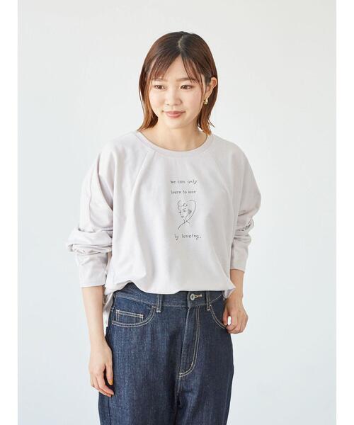 RAY CASSIN FAVORI(レイカズンフェバリ)の「・RAY CASSIN ガール刺繍ドルマンロンT*(Tシャツ/カットソー・レディース・グリーン/チャコールグレー/ライトグレー/オフホワイト・FREE)」の19枚目の写真