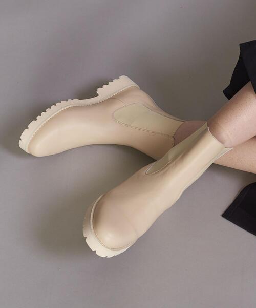 BEAUTY&YOUTH UNITED ARROWS（ビューティーアンドユースユナイテッドアローズ）の「BY レザー サイドゴア ブーツ（ブーツ・レディース・ブラック/ナチュラル・38/36/37/35h/36h/37h）」の10枚目の写真