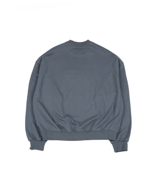 AJOBYAJO(アジョバイアジョ)の「【AJOBYAJO/アジョバイアジョ】Embroidered Slogam Sweatshirt/エンボス スローガン ロゴスウェット MTM(スウェット・メンズ・ライトグレー/グレイッシュブルー・L)」の4枚目の写真