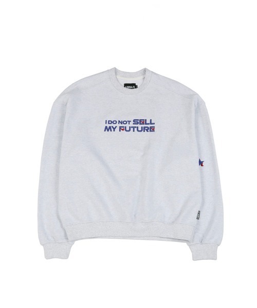 AJOBYAJO(アジョバイアジョ)の「【AJOBYAJO/アジョバイアジョ】Embroidered Slogam Sweatshirt/エンボス スローガン ロゴスウェット MTM(スウェット・メンズ・ライトグレー/グレイッシュブルー・L)」の18枚目の写真