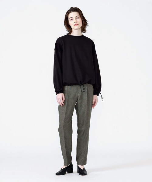 LOVELESS（ラブレス）の「ドロスト コンビスウェット（スウェット・レディース・ブラック/オフホワイト・36）」の4枚目の写真