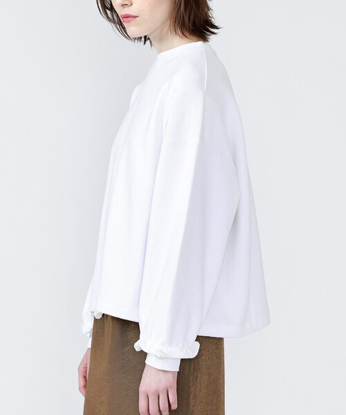 LOVELESS（ラブレス）の「ドロスト コンビスウェット（スウェット・レディース・ブラック/オフホワイト・36）」の6枚目の写真