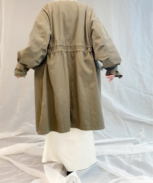 Charles Chaton（シャルルシャトン）の「ミリタリーライナーコート（モッズコート・レディース・ホワイト/カーキ・FREE）」の20枚目の写真