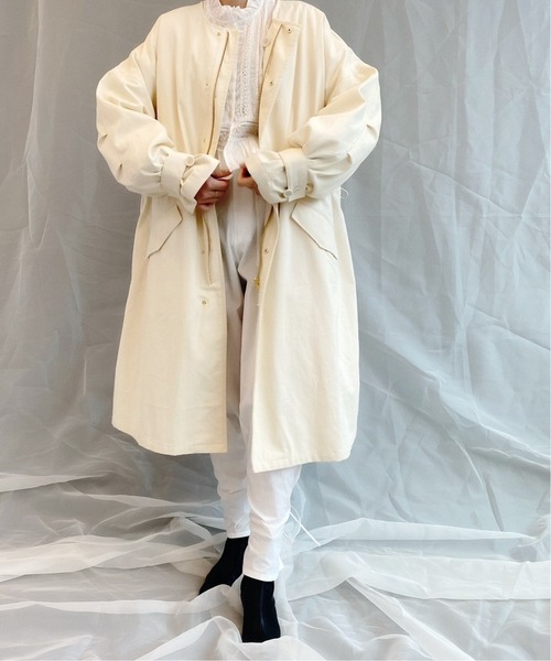 Charles Chaton（シャルルシャトン）の「ミリタリーライナーコート（モッズコート・レディース・ホワイト/カーキ・FREE）」の8枚目の写真