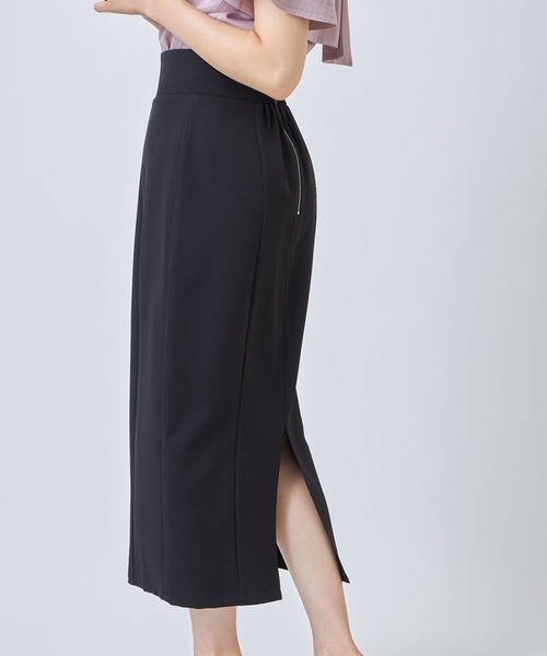 tocco closet（トッコ　クローゼット）の「取り外し可能なサスペンダー付きクリアビジュー装飾タイトスカート（スカート・レディース・ブラック/ピンク系その他・M）」の6枚目の写真