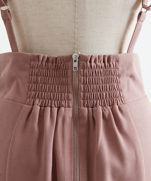 tocco closet（トッコ　クローゼット）の「取り外し可能なサスペンダー付きクリアビジュー装飾タイトスカート（スカート・レディース・ブラック/ピンク系その他・M）」の14枚目の写真