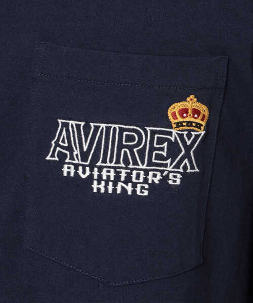 AVIREX（アヴィレックス）の「長袖 ヴァーシティ ポケット Tシャツ アヴィエーターズ キングス / LONG SLEEVE VARSITY POCKET  T-SHIRT AVIATOR'S KING / アヴィレックス / AVIREX（Tシャツ/カットソー・メンズ・ホワイト/ブラック/ネイビー・MEDIUM/X-LARGE/LARGE/XX-LARGE）」の9枚目の写真