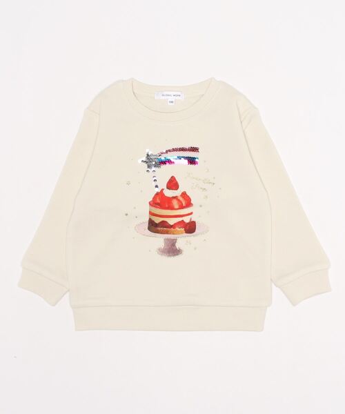 GLOBAL WORK（グローバルワーク）の「キッズ/Girlsグラフィックスウェット/216140（スウェット・キッズ・ホワイト系その他2/パープル系その他/グリーン系その他3/ホワイト/ライトブルー/サックスブルー/ライトグリーン/アイボリー/ブラック/ラベンダー/パープル系その他2/ブルー/グリーン系その他4/ブルー系その他4/グレー/ホワイト系その他/ブルー系その他・100cm/110cm/120cm/130cm/140cm/150cm/160cm）」の21枚目の写真