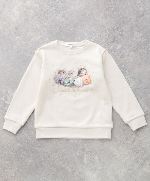 GLOBAL WORK（グローバルワーク）の「キッズ/Girlsグラフィックスウェット/216140（スウェット・キッズ・ホワイト系その他2/パープル系その他/グリーン系その他3/ホワイト/ライトブルー/サックスブルー/ライトグリーン/アイボリー/ブラック/ラベンダー/パープル系その他2/ブルー/グリーン系その他4/ブルー系その他4/グレー/ホワイト系その他/ブルー系その他・100cm/110cm/120cm/130cm/140cm/150cm/160cm）」の3枚目の写真