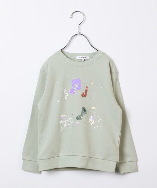 GLOBAL WORK（グローバルワーク）の「キッズ/Girlsグラフィックスウェット/216140（スウェット・キッズ・ホワイト系その他2/パープル系その他/グリーン系その他3/ホワイト/ライトブルー/サックスブルー/ライトグリーン/アイボリー/ブラック/ラベンダー/パープル系その他2/ブルー/グリーン系その他4/ブルー系その他4/グレー/ホワイト系その他/ブルー系その他・100cm/110cm/120cm/130cm/140cm/150cm/160cm）」の8枚目の写真