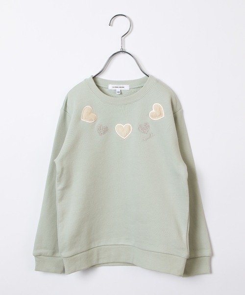 GLOBAL WORK（グローバルワーク）の「キッズ/Girlsグラフィックスウェット/216140（スウェット・キッズ・ホワイト系その他2/パープル系その他/グリーン系その他3/ホワイト/ライトブルー/サックスブルー/ライトグリーン/アイボリー/ブラック/ラベンダー/パープル系その他2/ブルー/グリーン系その他4/ブルー系その他4/グレー/ホワイト系その他/ブルー系その他・100cm/110cm/120cm/130cm/140cm/150cm/160cm）」の9枚目の写真