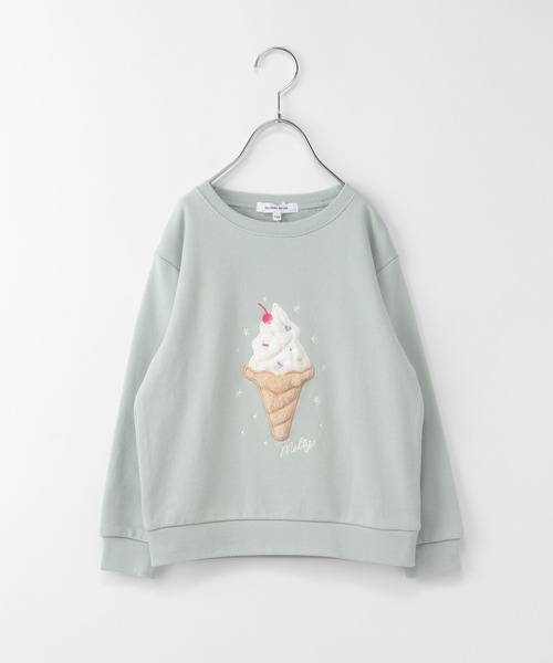 GLOBAL WORK（グローバルワーク）の「キッズ/Girlsグラフィックスウェット/216140（スウェット・キッズ・ホワイト系その他2/パープル系その他/グリーン系その他3/ホワイト/ライトブルー/サックスブルー/ライトグリーン/アイボリー/ブラック/ラベンダー/パープル系その他2/ブルー/グリーン系その他4/ブルー系その他4/グレー/ホワイト系その他/ブルー系その他・100cm/110cm/120cm/130cm/140cm/150cm/160cm）」の10枚目の写真