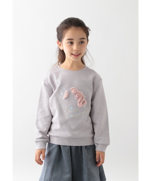 GLOBAL WORK（グローバルワーク）の「キッズ/Girlsグラフィックスウェット/216140（スウェット・キッズ・ホワイト系その他2/パープル系その他/グリーン系その他3/ホワイト/ライトブルー/サックスブルー/ライトグリーン/アイボリー/ブラック/ラベンダー/パープル系その他2/ブルー/グリーン系その他4/ブルー系その他4/グレー/ホワイト系その他/ブルー系その他・100cm/110cm/120cm/130cm/140cm/150cm/160cm）」の17枚目の写真