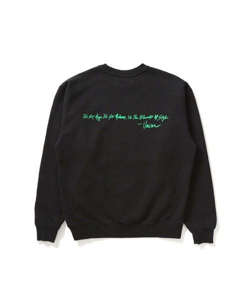 UNION（ユニオン）の「SECRET LIFE CREWNECK UNION ユニオン スウェット トレーナー（スウェット・メンズ・ブラック/グレー・SMALL/MEDIUM/LARGE/X-LARGE）」の5枚目の写真